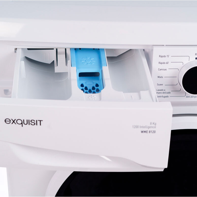 Lavadora de carga frontal Exquisit WMW7120-770A – 7 kg, Clase A, Inverter 1.200 rpm