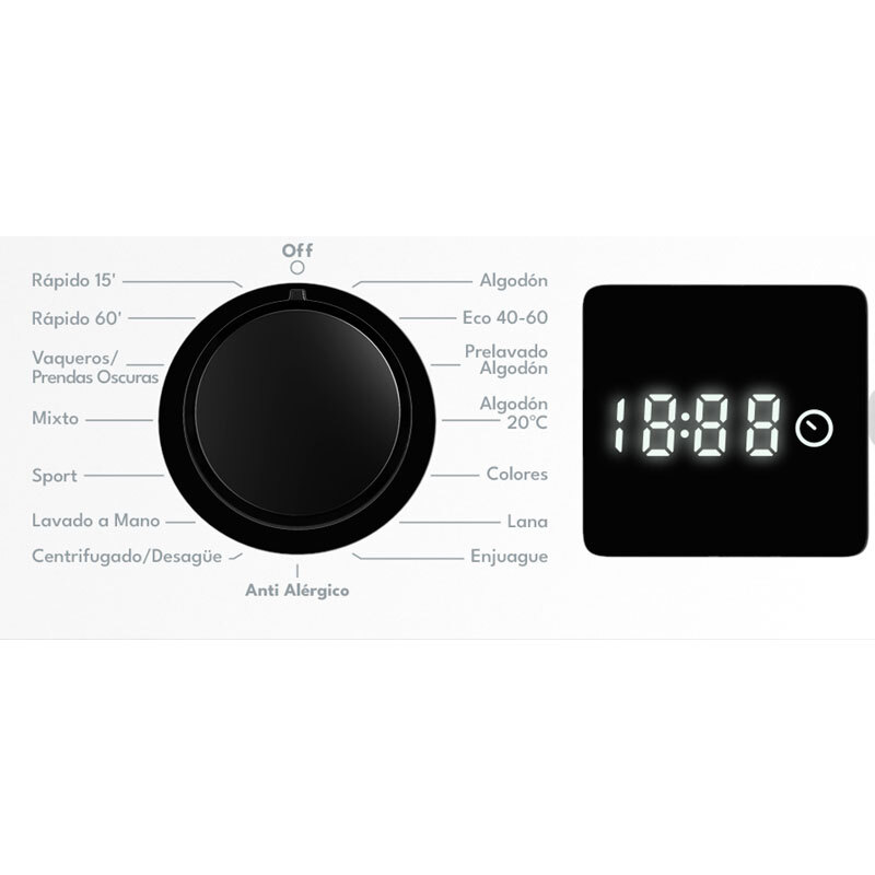 Lavadora de carga frontal Exquisit WMW7120-770A – 7 kg, Clase A, Inverter 1.200 rpm