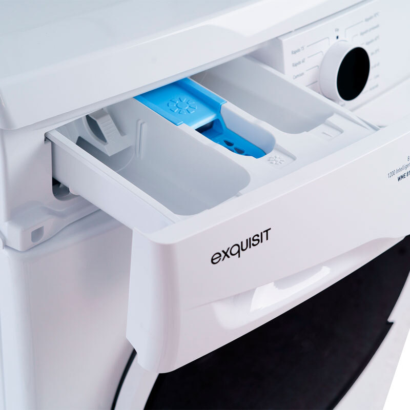 Lavadora de carga frontal Exquisit WMW7120-770A – 7 kg, Clase A, Inverter 1.200 rpm