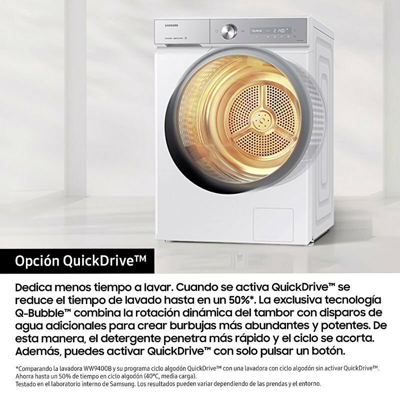 Lavadora carga frontal Samsung WF90F09C4SU3 – 9 kg, 1.400 rpm, Dosificación automática