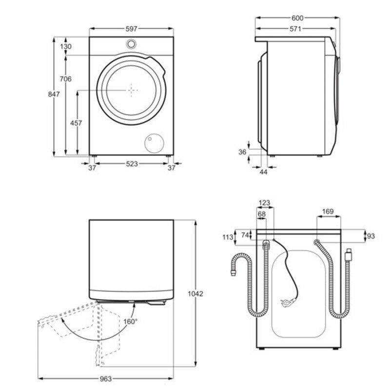 Lavadora AEG L7FEE842S – 8 kg, 1.400 rpm, ProSteam