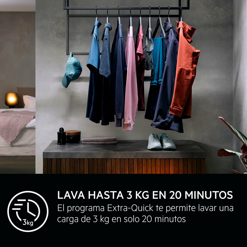 Lavadora libre instalación AEG LFR6284N4B – 8 kg, 1.400 rpm, Motor Inverter