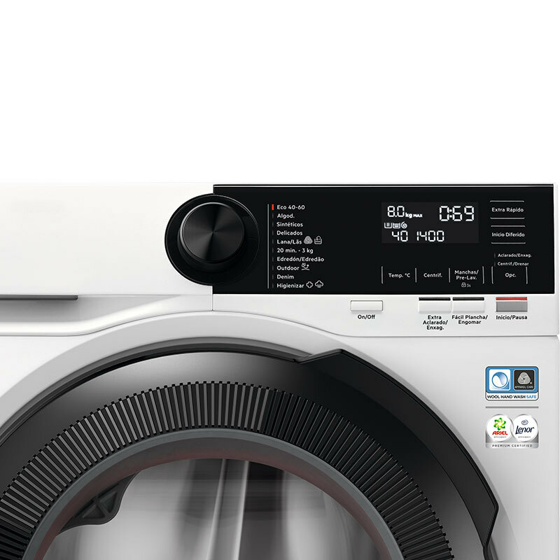 Lavadora libre instalación AEG LFR6284N4B – 8 kg, 1.400 rpm, Motor Inverter