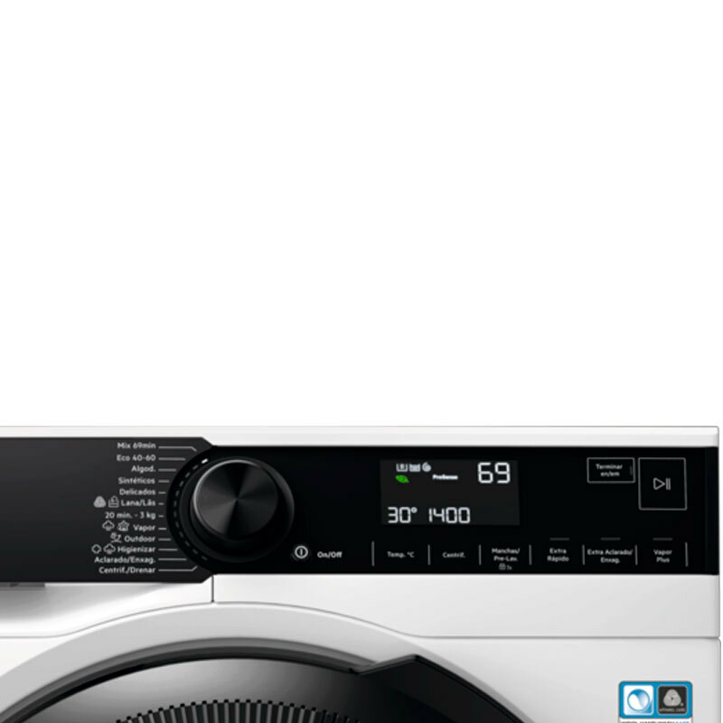 Lavadora carga frontal AEG LFR7354O4B – 10,5 kg, 1.400 rpm, Clase A