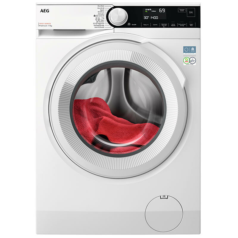 Lavadora carga frontal AEG LFR7394N2B – 9 kg, Clase A, Función vapor