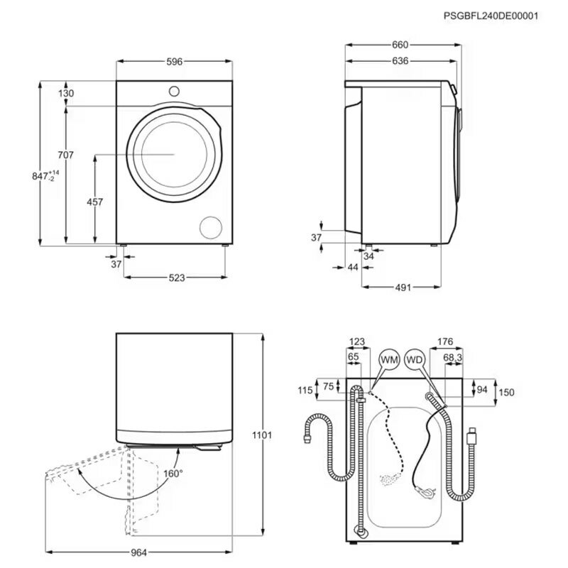 Lavadora AEG LFR7394O4V – 9 kg, 1.400 rpm, ProSteam
