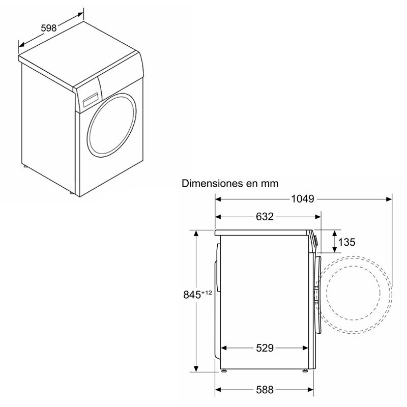 Lavadora Balay 3TS3104BH – 10 kg, 1.400 rpm, AutoDosificación