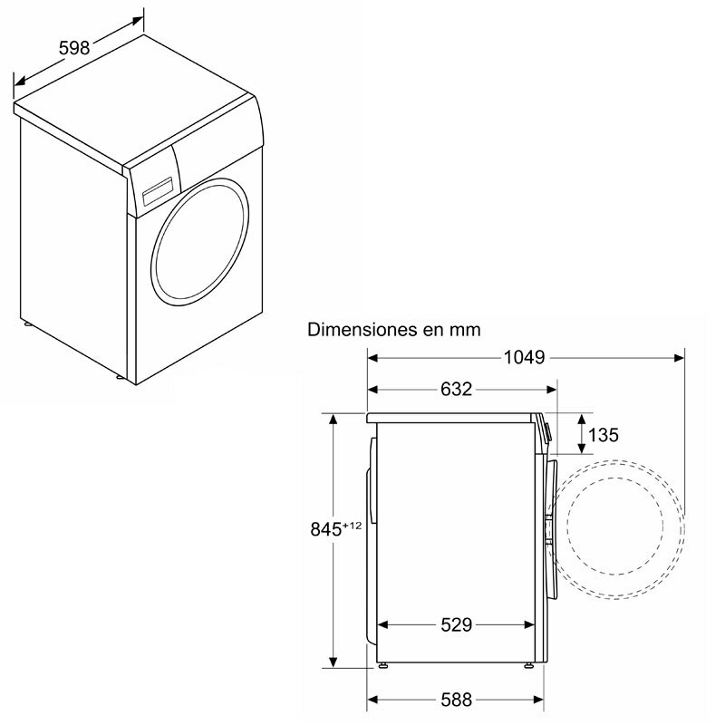 Lavadora Balay 3TS3107BD – 10 kg, 1.400 rpm, Clase A