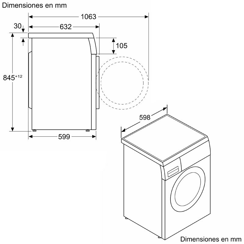 Lavadora Balay 3TS384BT – 8 kg, 1.400 rpm, Clase A