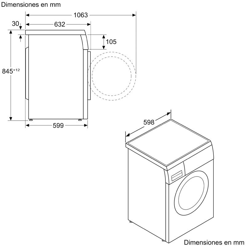 Lavadora carga frontal Balay 3TS995BP – 9 kg, 1.400 rpm, Clase A