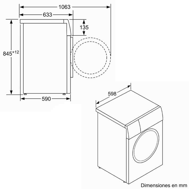 Lavadora Bosch WAN24272ES – 8 kg, 1.200 rpm, Motor EcoSilence