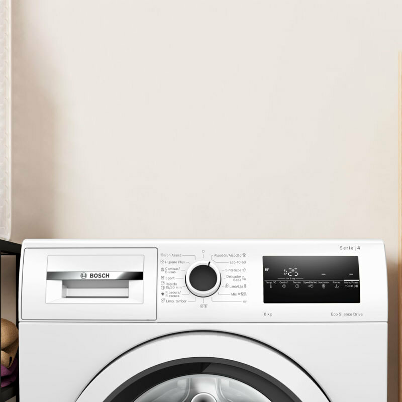 Lavadora de carga frontal Bosch WAN28200ES – 8 kg, 1.400 rpm, Clase A