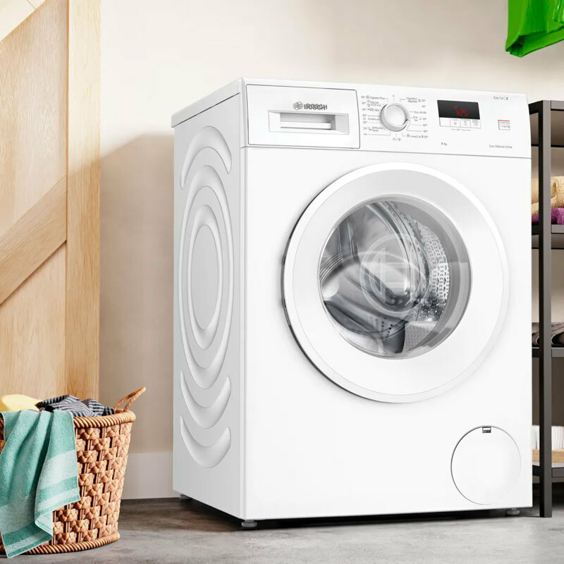 Lavadora carga frontal Bosch WGE03200EP – 8 kg, 1.200 rpm, Clase A