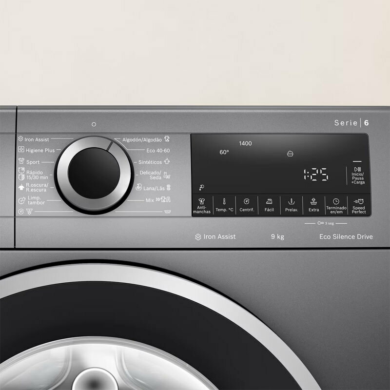 Lavadora de carga frontal Bosch WGG244ZRES – 9 kg, Clase A, Motor EcoSilence