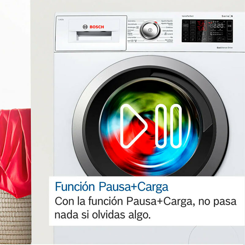 Lavadora de carga frontal Bosch WGG244ZRES – 9 kg, Clase A, Motor EcoSilence