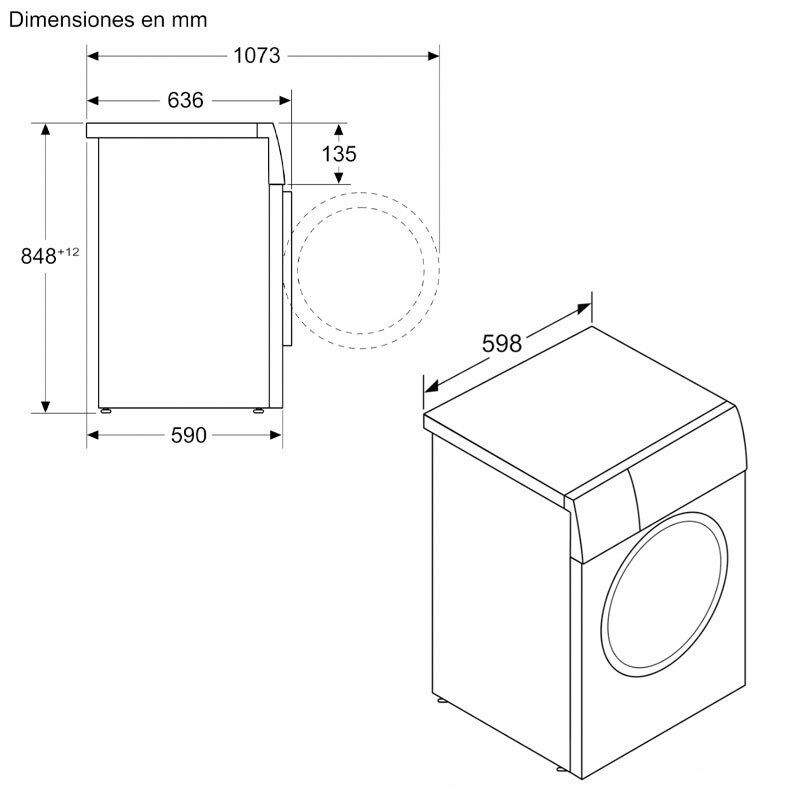 Lavadora carga frontal Bosch WGG256Z0ES – Clase A, 10 kg, 1.600 rpm
