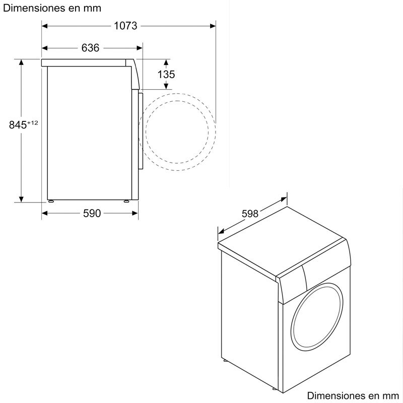 Lavadora carga frontal Bosch WGG256ZAES – 10 kg, 1.600 rpm, Clase A