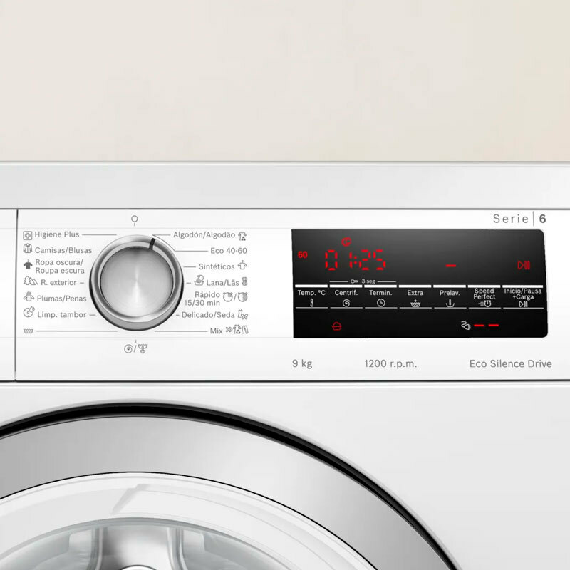 Lavadora frontal Bosch WUU24T65ES Serie 6 – 9 kg, 1200 rpm, Clase A