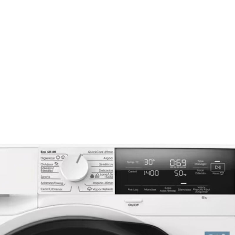 Lavadora carga frontal Electrolux EFI7394N2B – 9 kg, Clase A, SteamCare