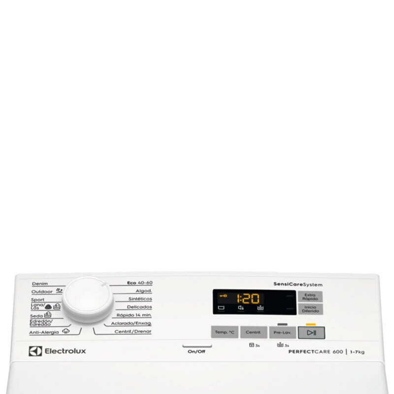 Lavadora carga superior Electrolux EN6T5732NB – 7 kg, 1.300 rpm, Clase A