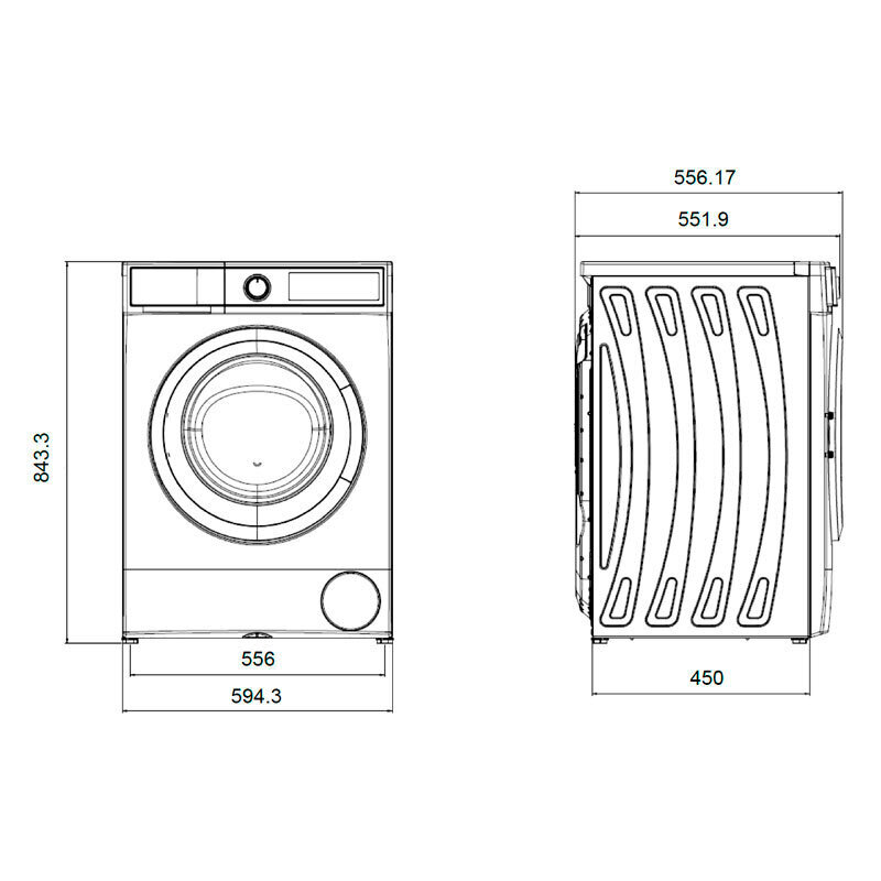 Lavadora integrable Exquisit WMI8120-E-770A – 8 kg, 1.200 rpm, Clase A