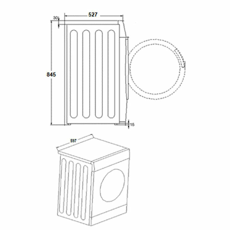 Lavadora de carga frontal Fagor 3FE7112 – 7 kg, 1.200 rpm, 15 programas