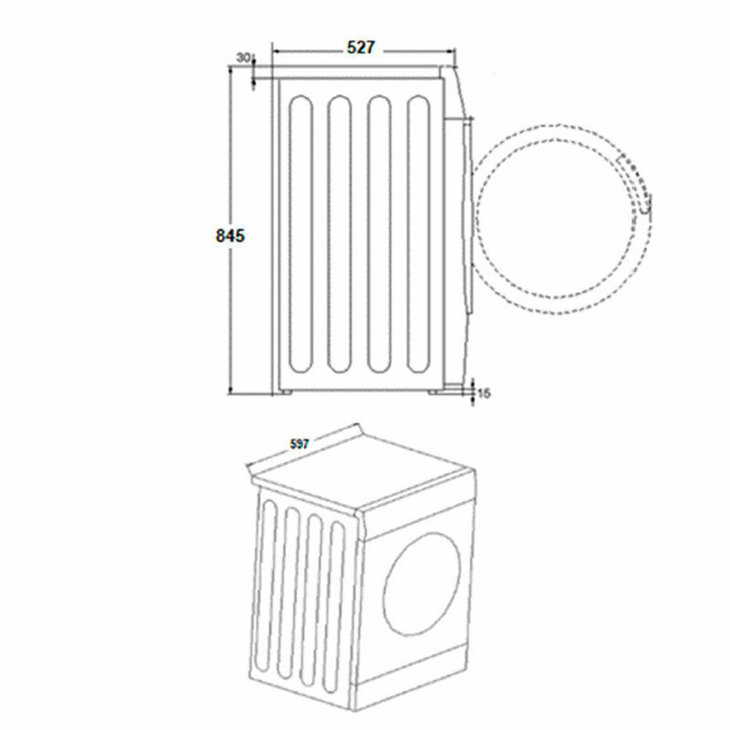 Lavadora carga frontal Fagor 3FE-7212 – 7 kg, 1.200 rpm, 15 programas