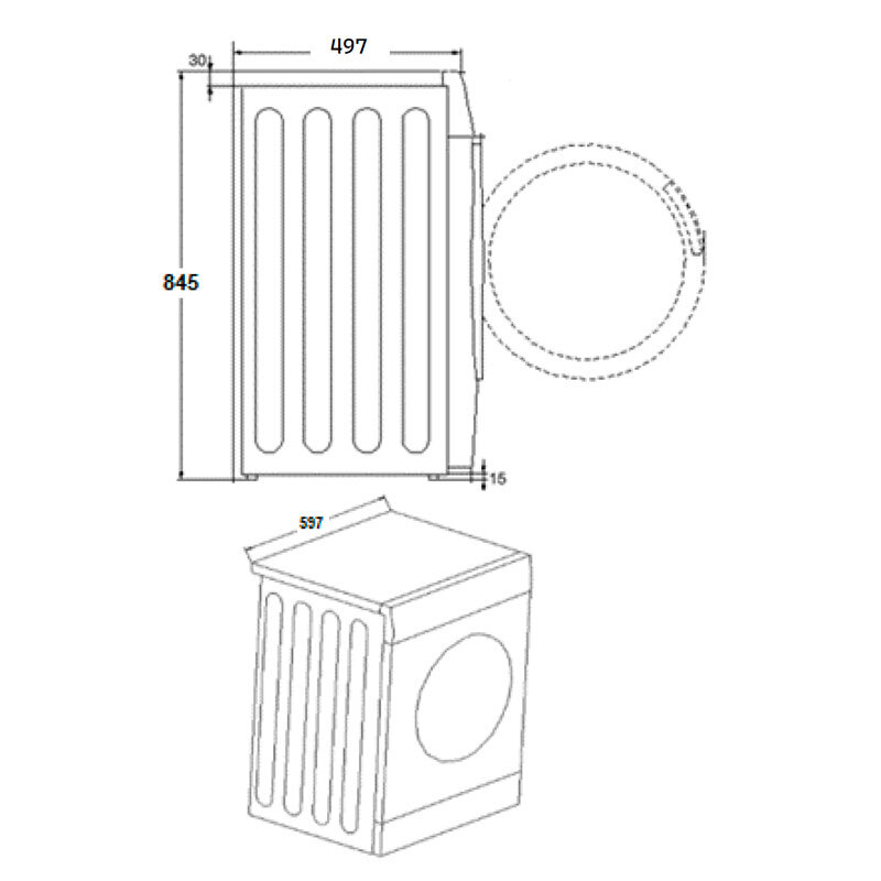Lavadora carga frontal Fagor 3FE7412 – 8 kg, Clase A, 1.200 rpm