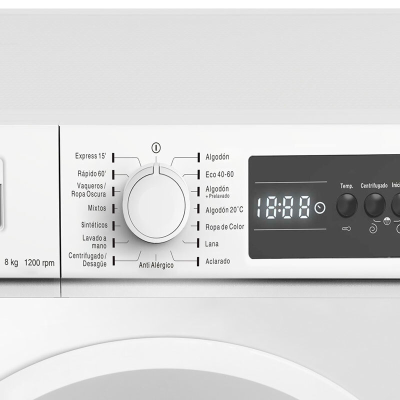 Lavadora de carga frontal Fagor 3FE8412 – 8 kg, Vapor, 1.200 rpm