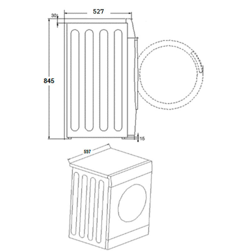 Lavadora de carga frontal Fagor 3FE8412 – 8 kg, Vapor, 1.200 rpm