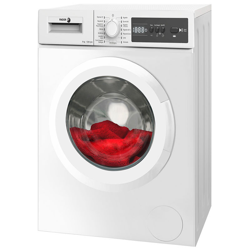 Lavadora de carga frontal Fagor 3FE8412 – 8 kg, Vapor, 1.200 rpm