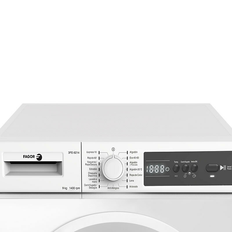 Lavadora carga frontal Fagor 4FE9214 – 9 kg, 1.400 rpm, Clase A