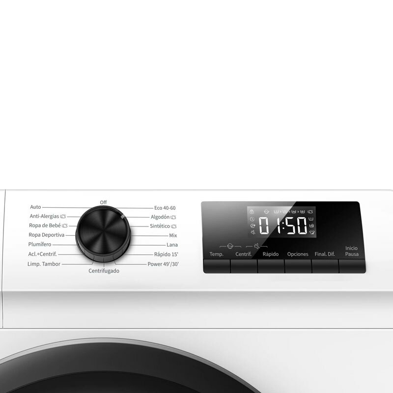Lavadora carga frontal Hisense WF1Q1041BW – 10 kg, 1.400 rpm, Motor Inverter
