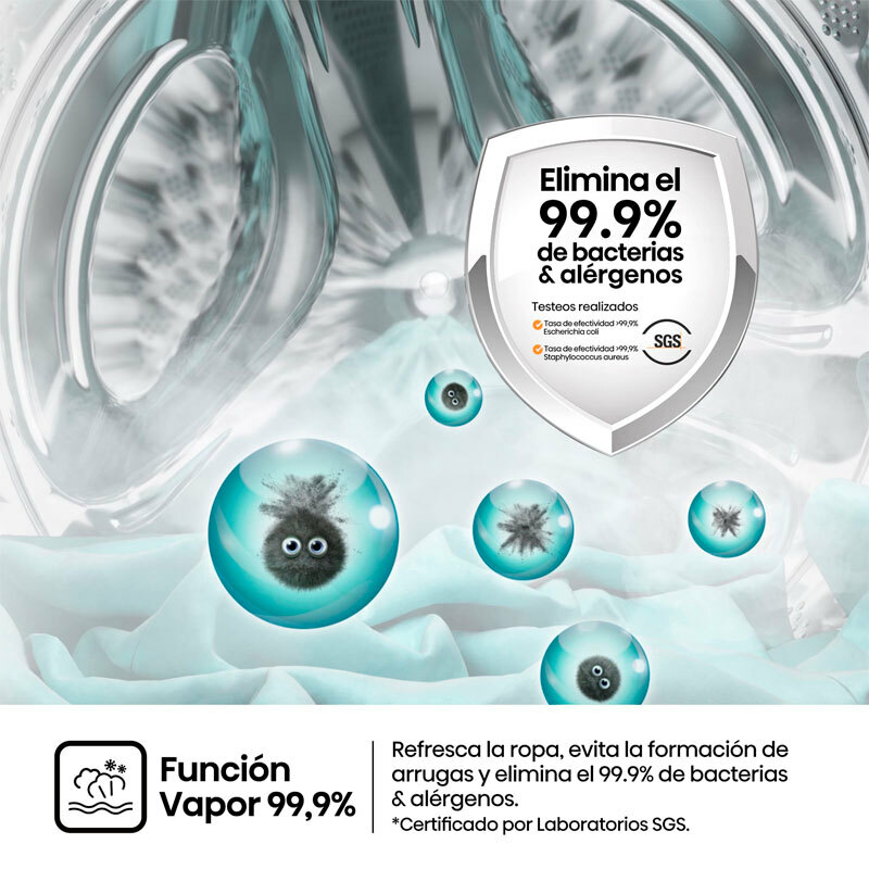 Lavadora Hisense WF1Q8041BT – 8 kg, 1.400 rpm, Clase A