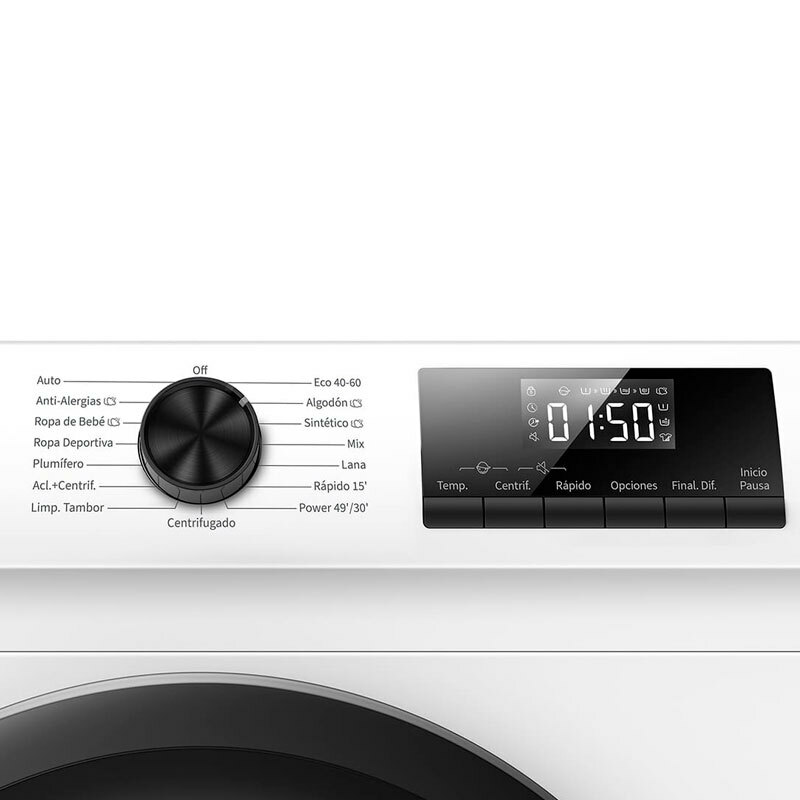 Lavadora carga frontal Hisense WF1Q8041BW – 8 kg, 1.400 rpm, Vapor