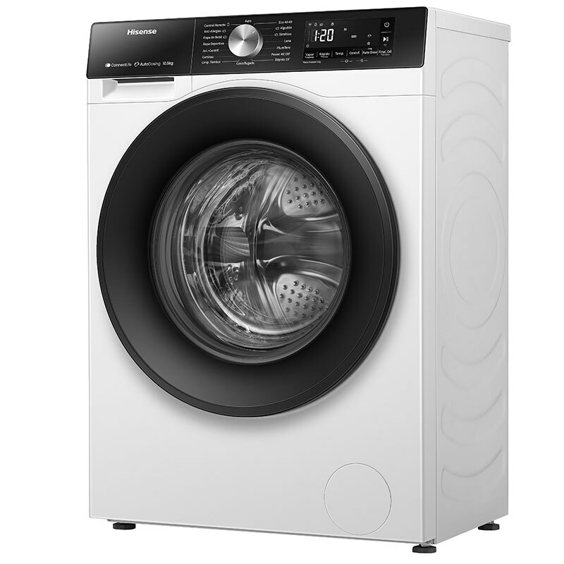 Lavadora frontal Hisense WF3S1045BW3 – 10,5 kg, 1.400 rpm, WiFi con vapor