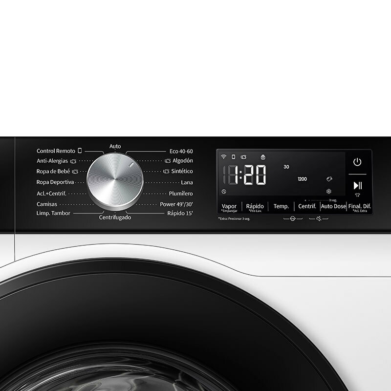 Lavadora frontal Hisense WF3S1045BW3 – 10,5 kg, 1.400 rpm, WiFi con vapor