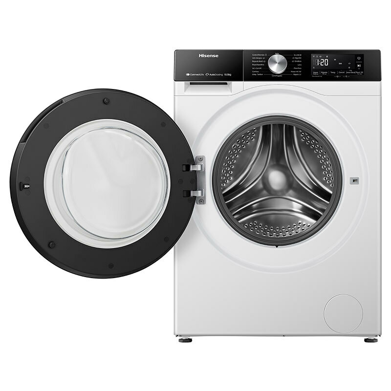 Lavadora frontal Hisense WF3S1045BW3 – 10,5 kg, 1.400 rpm, WiFi con vapor