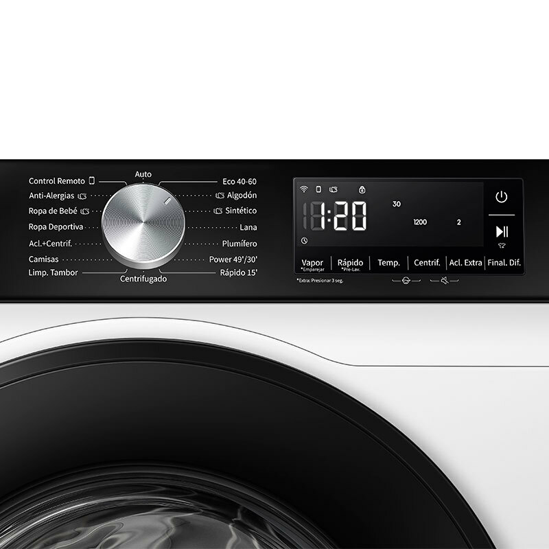 Lavadora Hisense WF3S1243BW3 – 12 kg, 1.400 rpm, WiFi