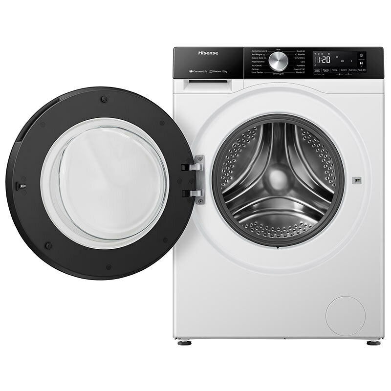 Lavadora Hisense WF3S1243BW3 – 12 kg, 1.400 rpm, WiFi