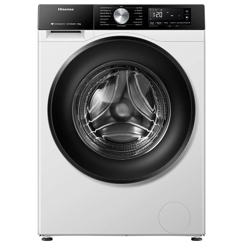 Lavadora Hisense WF3S1243BW3 – 12 kg, 1.400 rpm, WiFi