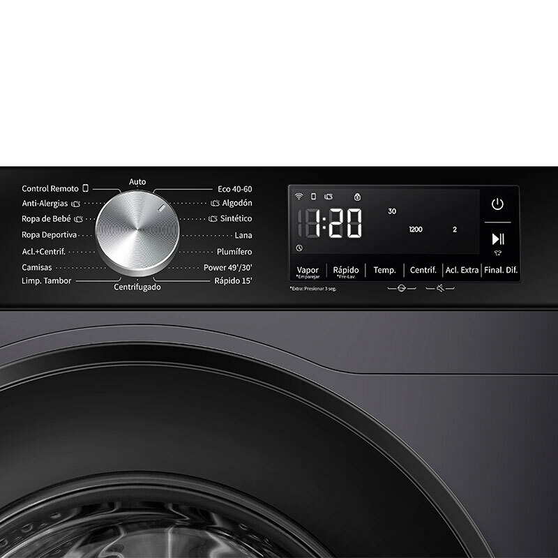 Lavadora carga frontal Hisense WF3S9043BB3 – 9 kg, 1.400 rpm, WiFi