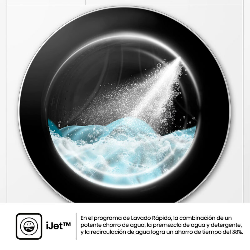 Lavadora frontal Hisense WF5i1245BWR – 12 kg, Dosificación automática, WiFi