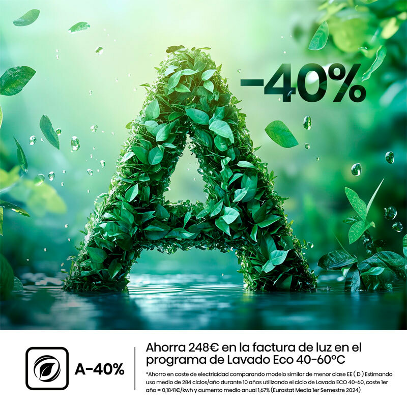 Lavadora frontal Hisense WF5i1245BWR – 12 kg, Dosificación automática, WiFi