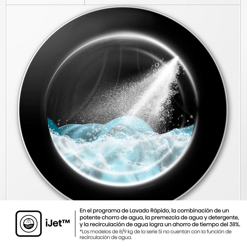 Lavadora de carga frontal Hisense WF5i9043BWFS – 9 kg, 1.400 rpm, Wi‑Fi