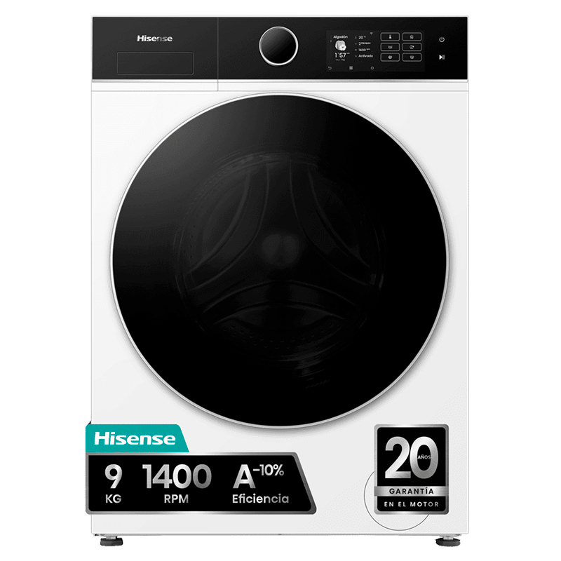 Lavadora de carga frontal Hisense WF5i9043BWFS – 9 kg, 1.400 rpm, Wi‑Fi