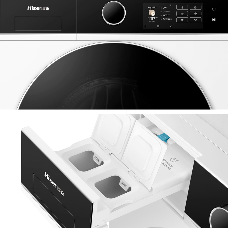 Lavadora de carga frontal Hisense WF5i9043BWFS – 9 kg, 1.400 rpm, Wi‑Fi