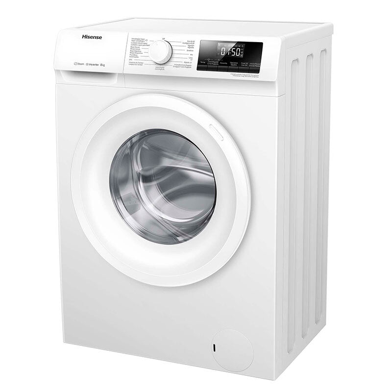 Lavadora frontal Hisense WFQP801419VM – 8 kg, Clase A, Motor Inverter