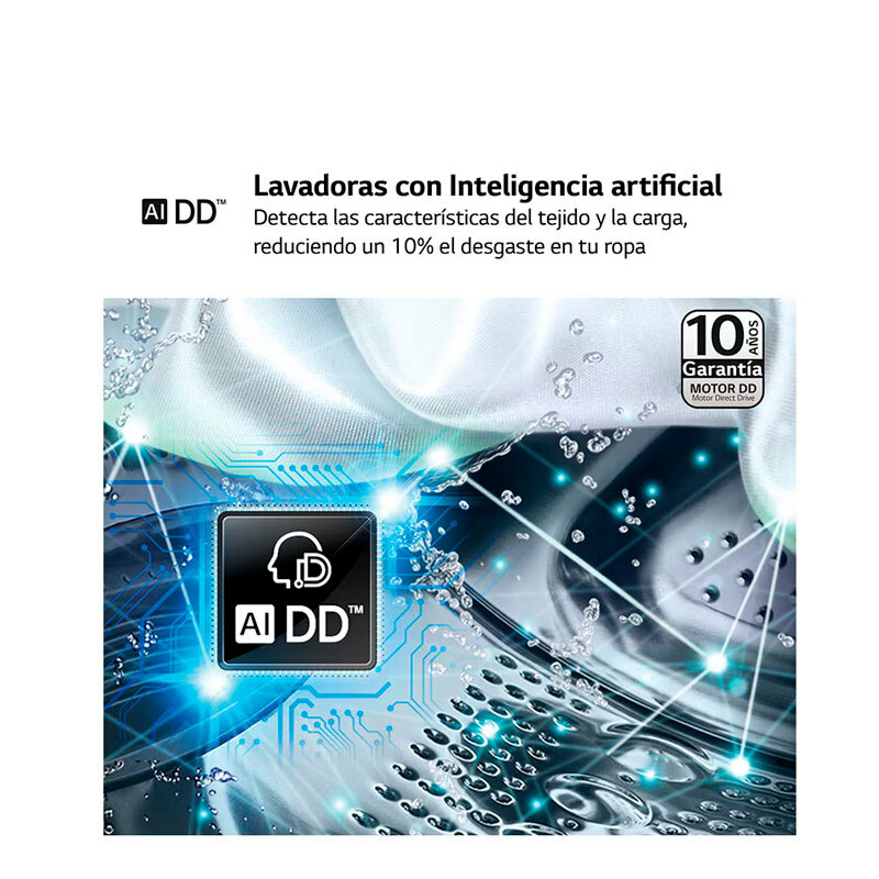 Lavadora carga frontal LG F0P3CYV2W – 20 kg, Inverter AI DD, TurboWash360