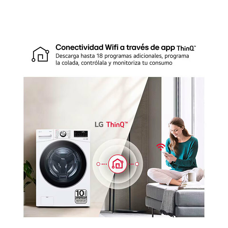 Lavadora carga frontal LG F0P3CYV2W – 20 kg, Inverter AI DD, TurboWash360